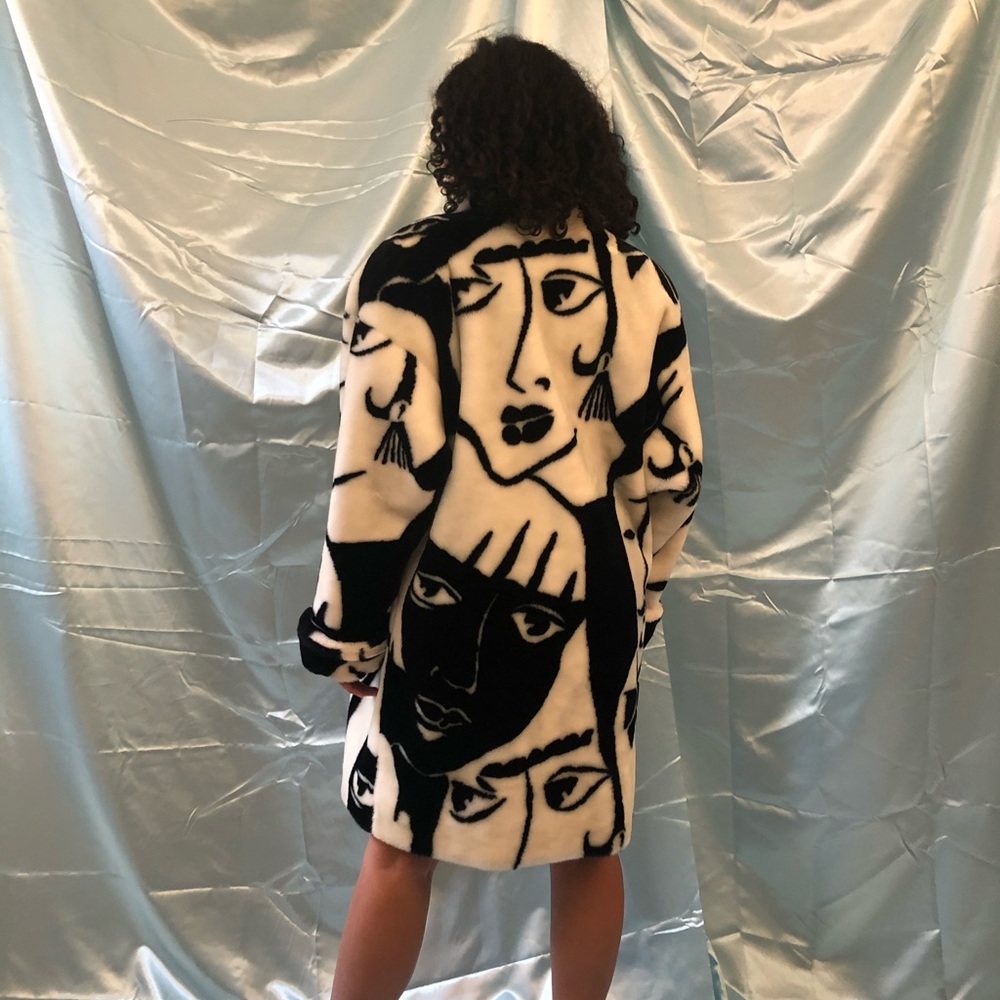 Archive Donnybrook original 1980s Faces cocoon coat - Picture 2 of 7